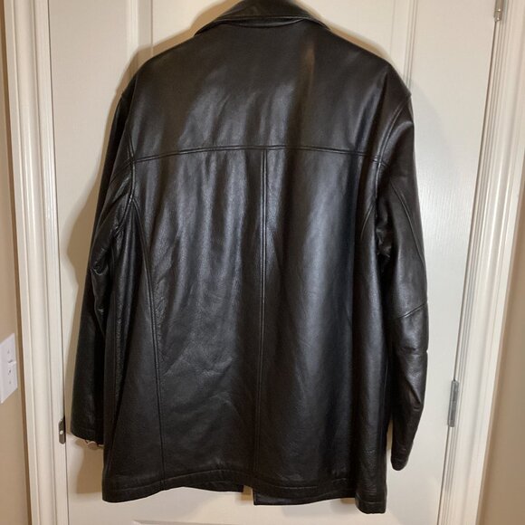 Lorenzo Uomo Collection Men's Black Leather Jacket Coat Soft Fully Lined Pockets - Picture 7 of 11